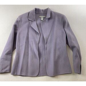 Women Cardigan Sweater/Blazer Purple 100%‎ Wool M Open Y2k MARCONI
